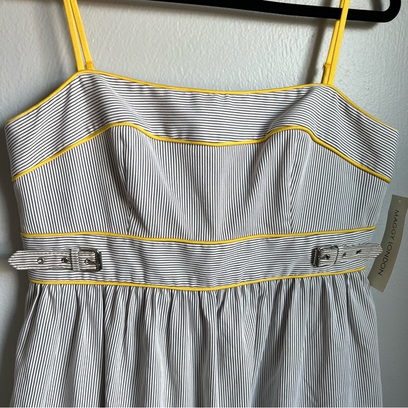 NWT Vintage Y2K Maggy London Stripped Baby Doll Dress - Picture 4 of 7